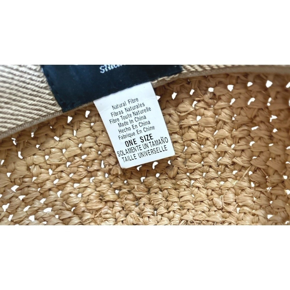 SCALA Collection Women's Rolled Brim Woven Natural Sun Hat Bow Coastal Resort - Picture 8 of 8